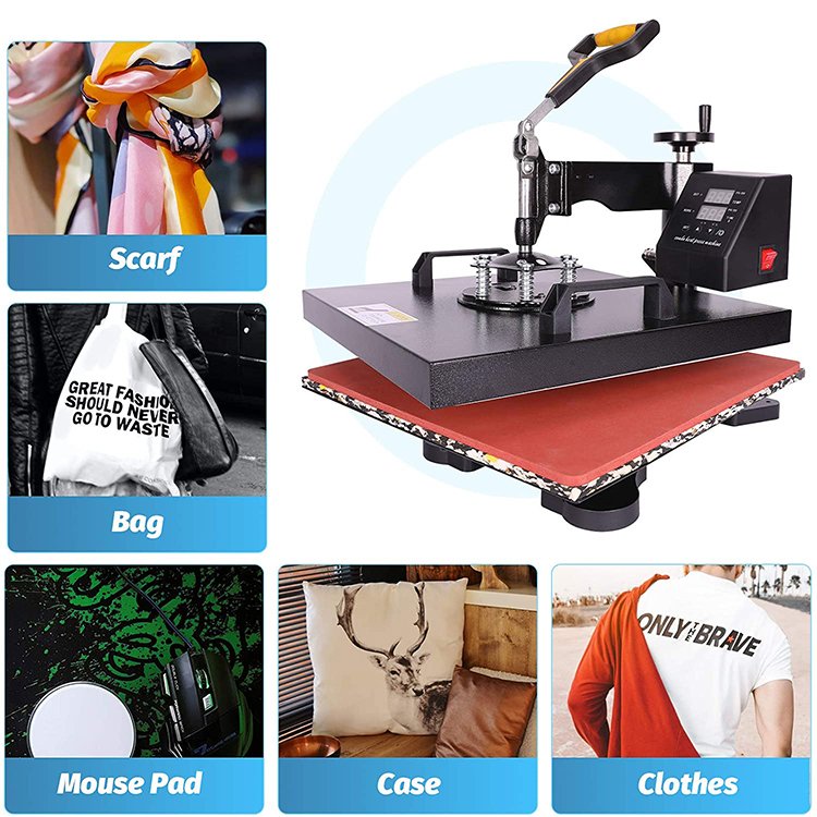 8 in 1 t shirt print designed transfer machines for clothing calandra heat press machine with CE certificate