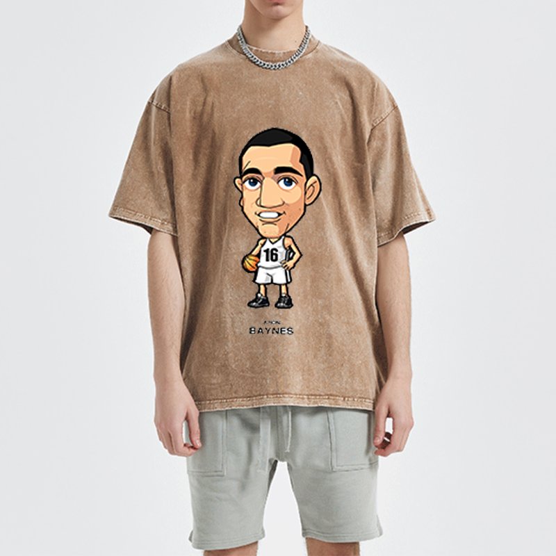 Wholesale High Quality Funny basketball star Vinyl sticker logo t shirts DTF heat transfers printing for fashion t shirts