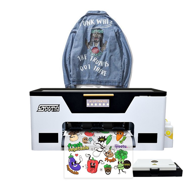 Spring clothes printing digital xp600 I3200 A3 dtf printer machine for small business price in China with dryer