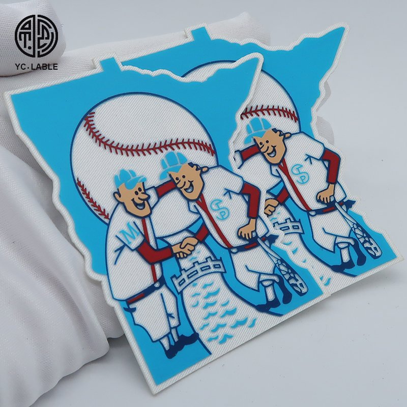 Rubber Silicone Label Wholesale Custom Brand Logo Heat Transfer Printing Patch Garment Labels