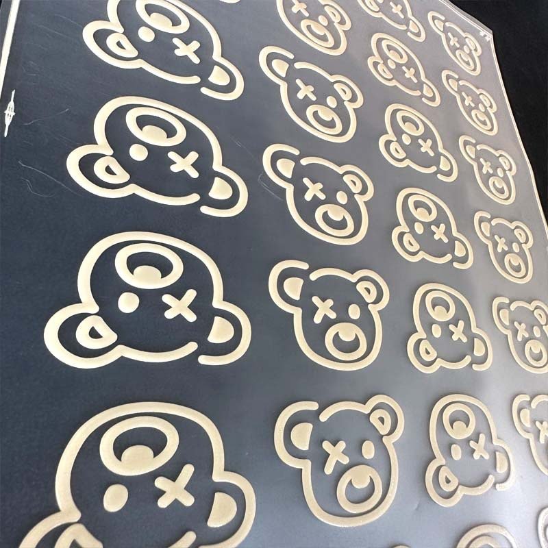 High Quality Customizable Vinyl Transfer Sticker with 3D thick plate Design for Screen Printing on T-Shirts Garments