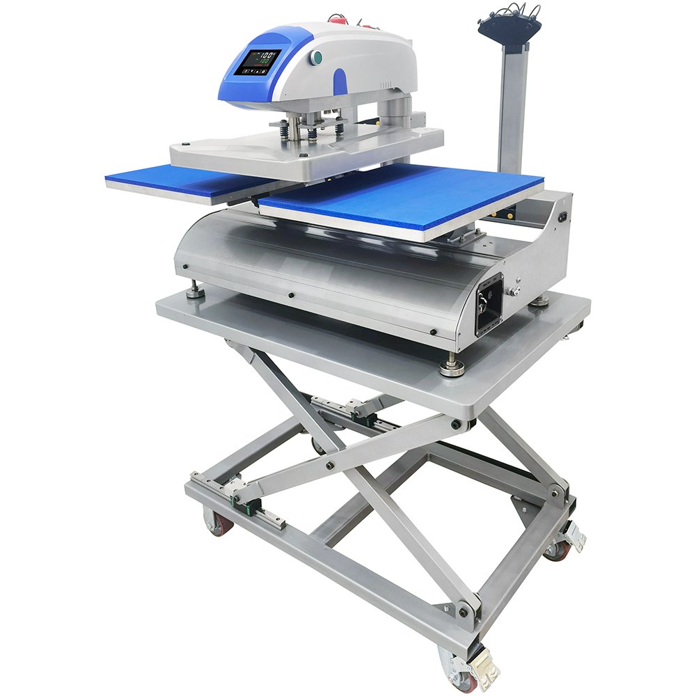 New Electric Automatic 40x50 Tshirt Transfer Machine Sublimation Digital Double Heat Press Machine