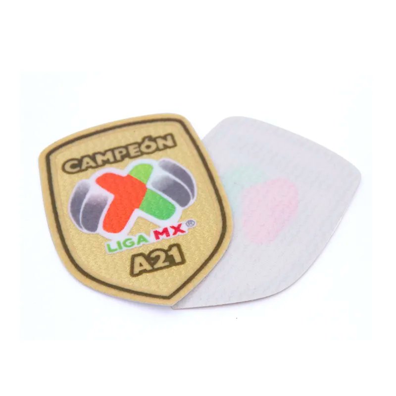 Heat Transfer Printed Tatami Background Iron On Patches Custom Football Soccer Embroidery 3D Flock Patch