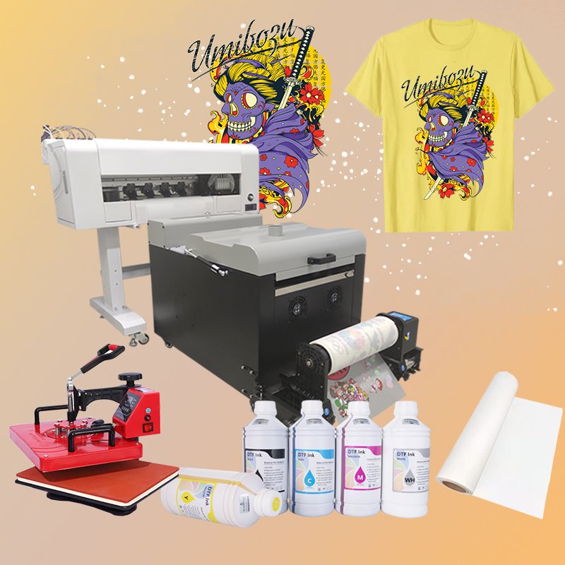 I3200 I1600 XP600 Digital DTF Printer 30cm A3 Size PET Film Offset T-shirt DTF Printing Machine Shake Powder DTF Printer