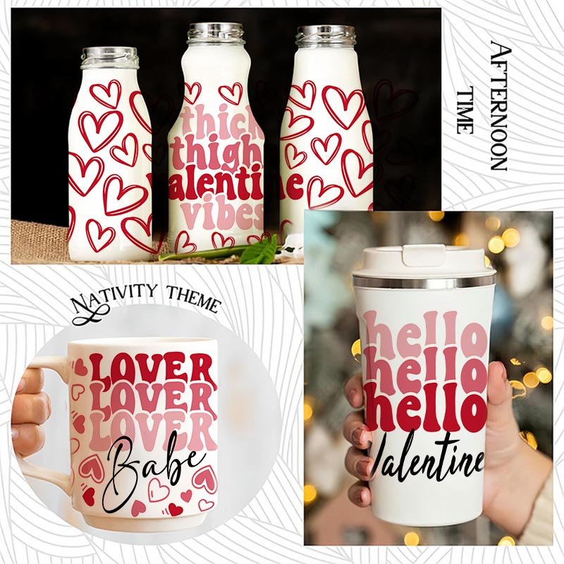 High quality wholesale customized UV DTF DFT DTV tumbler UC UV DTF cup bag 16 ounce transfer printing glass cup sticker