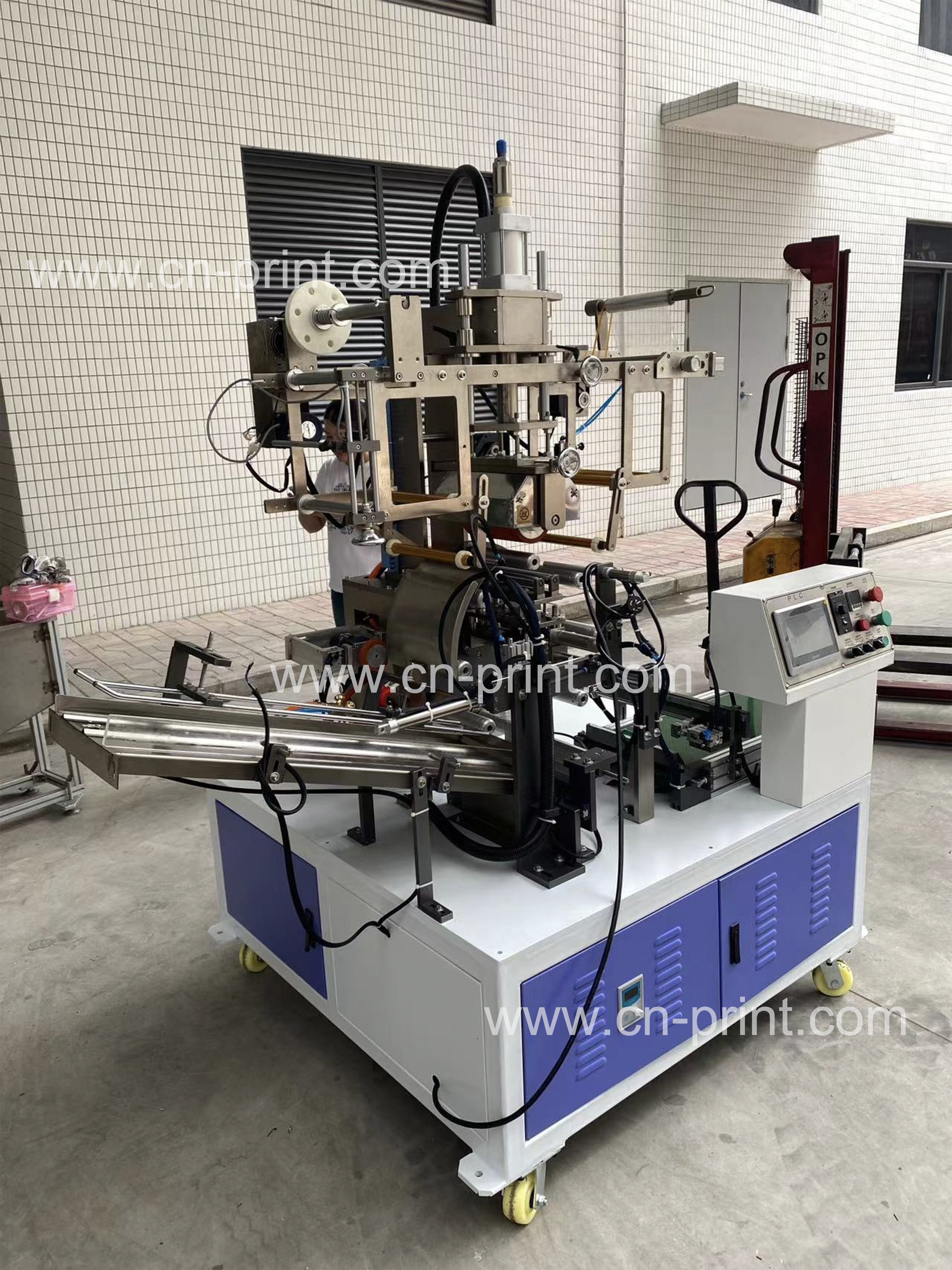 Cylindrical Soft Tube Thermal Heat Transfer Printing Machine for Lipstick Tube with PLC Control System
