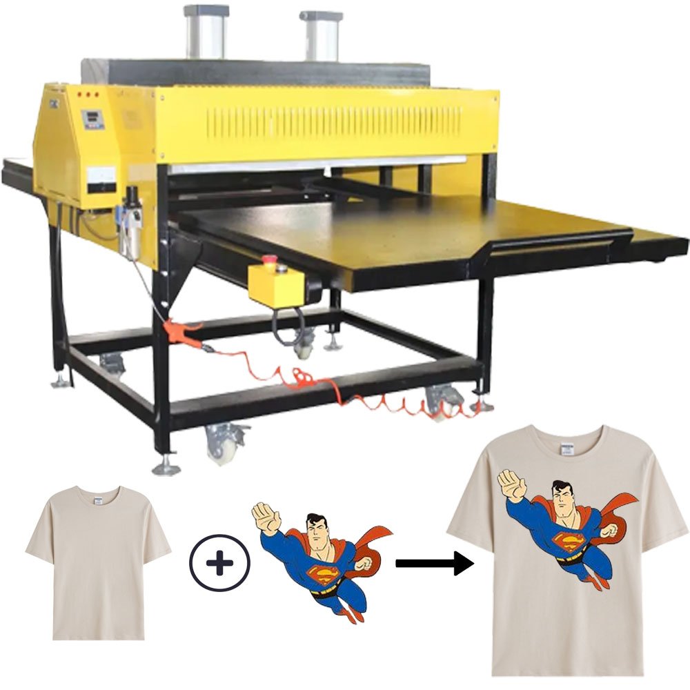 pneumatic heat press machine 80x100 sublimation for t-shirt 16x24 hot press machine for tshirt printing 3d sublimation vacuum