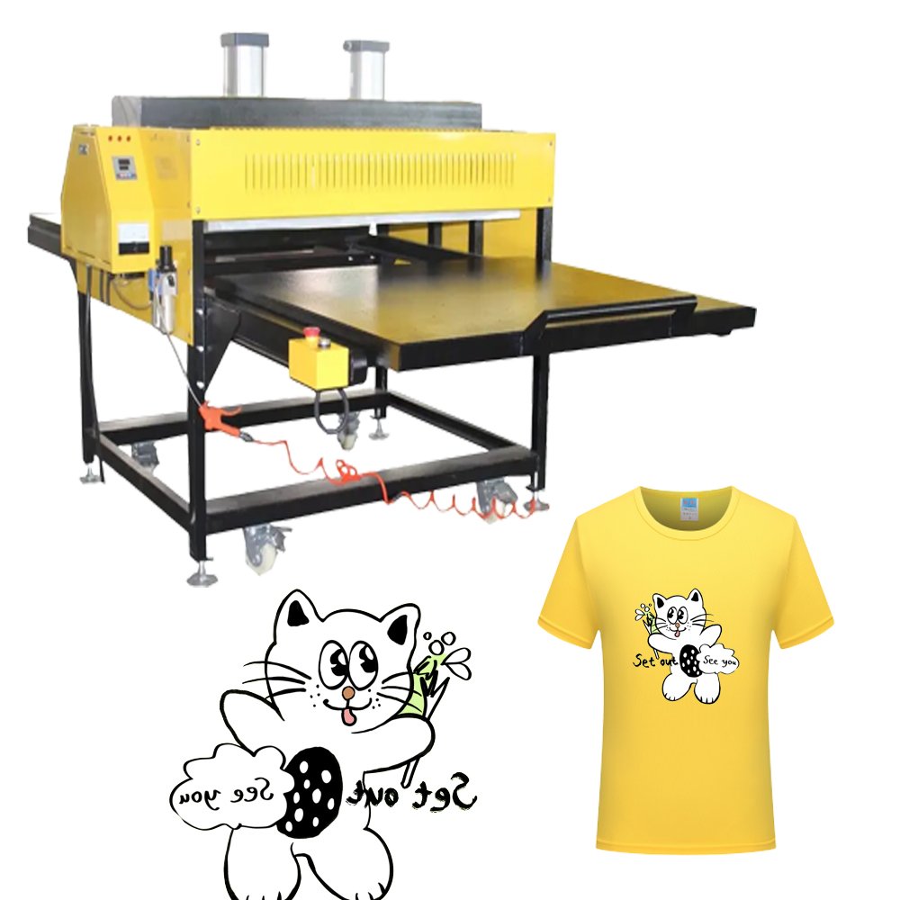 pneumatic heat press machine 80x100 sublimation for t-shirt 16x24 hot press machine for tshirt printing 3d sublimation vacuum