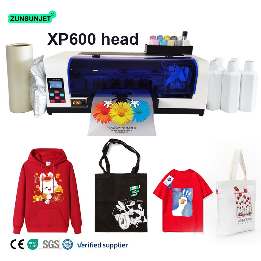 Desktop Tshirt T Shirt T-Shirt Heat Transfer 30Cm Print Impresora A3 Dtf Film Inkjet Printer Printing Machine With Epson Xp600