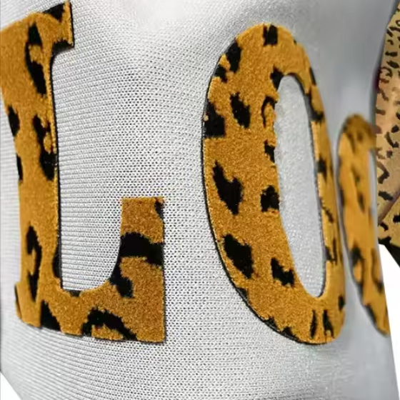 Hot Sale New Fashion Flock Transfer Custom Thick Logo Vinyl Heat Transfer Brand Name Transfer Printing For Clothes