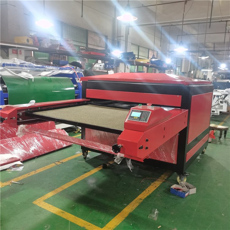 Hot sale automatic double stations hot press sublimation printing carpet 100x120 pneumatic heat transfer machine