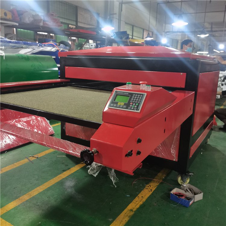 Hot sale automatic double stations hot press sublimation printing carpet 100x120 pneumatic heat transfer machine