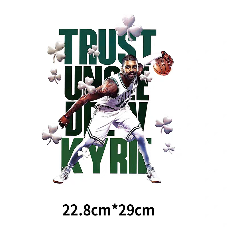 wholesale high quality national basketball association player DTF transfer printing sticker for t-shirt