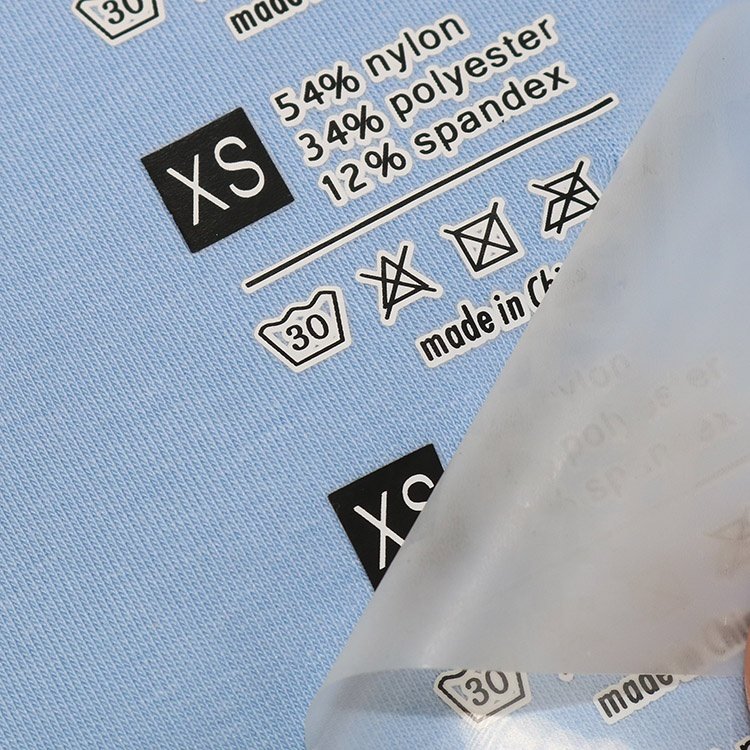 Wholesale Custom Brand Name Logo Neck Heat Transfer Care Main T-shirt Size Labels