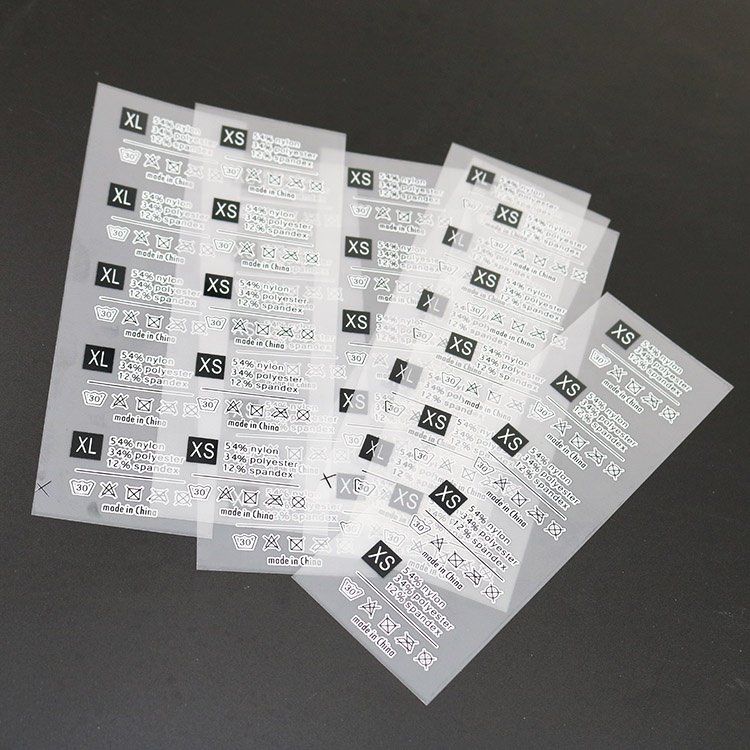 Wholesale Custom Brand Name Logo Neck Heat Transfer Care Main T-shirt Size Labels
