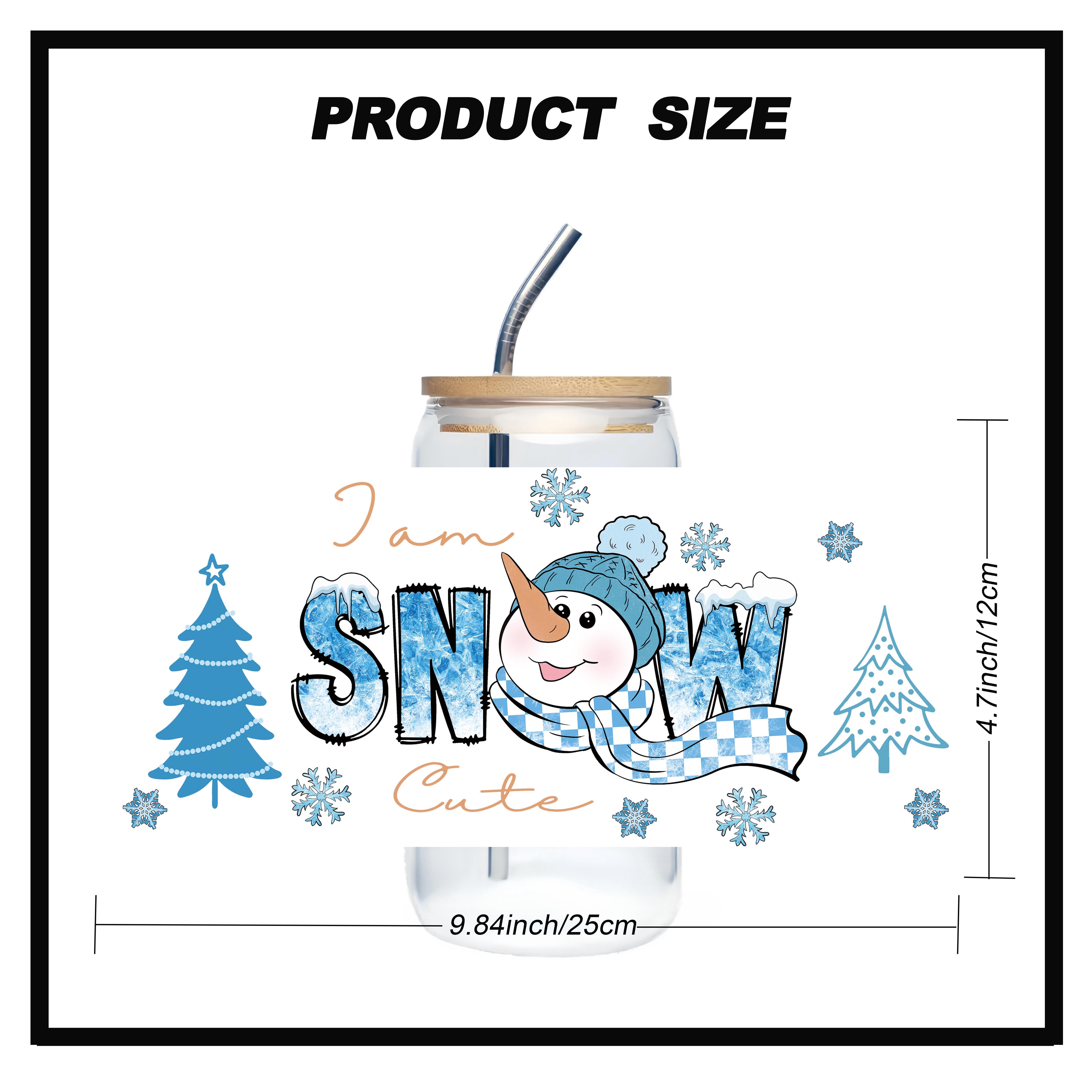 Good Selling Libbey UV DTF Custom Cup Wraps Tumbler Logo Ready to Ship Transfer Printing For Glass Can UV DTF Cup Wrap 16oz