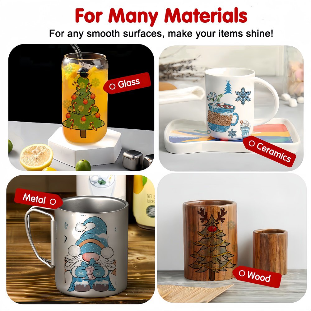 Good Selling Libbey UV DTF Custom Cup Wraps Tumbler Logo Ready to Ship Transfer Printing For Glass Can UV DTF Cup Wrap 16oz