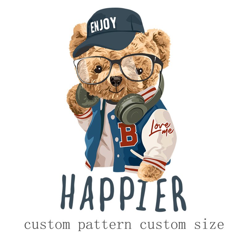 Wholesale Custom Design logo Labels Heat Transfers printing pattern DTF transfer film for Tshirts clothing Soft transfer labels
