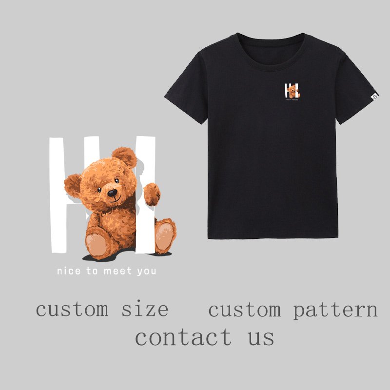 Wholesale Custom Design logo Labels Heat Transfers printing pattern DTF transfer film for Tshirts clothing Soft transfer labels