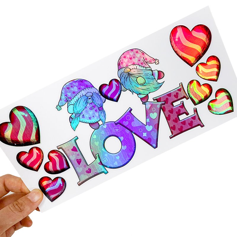 Custom Wholesale Printing 16oz 20oz Glass Uv Dtf Cup Wrap Transfers Tumbler Wraps Stickers Label For Coffee Cups Tumblers