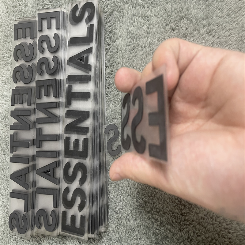 Factory wholesale waterproof 3d puff heat transfer vinyl logo sticker for clothes heat transfer silicone logo