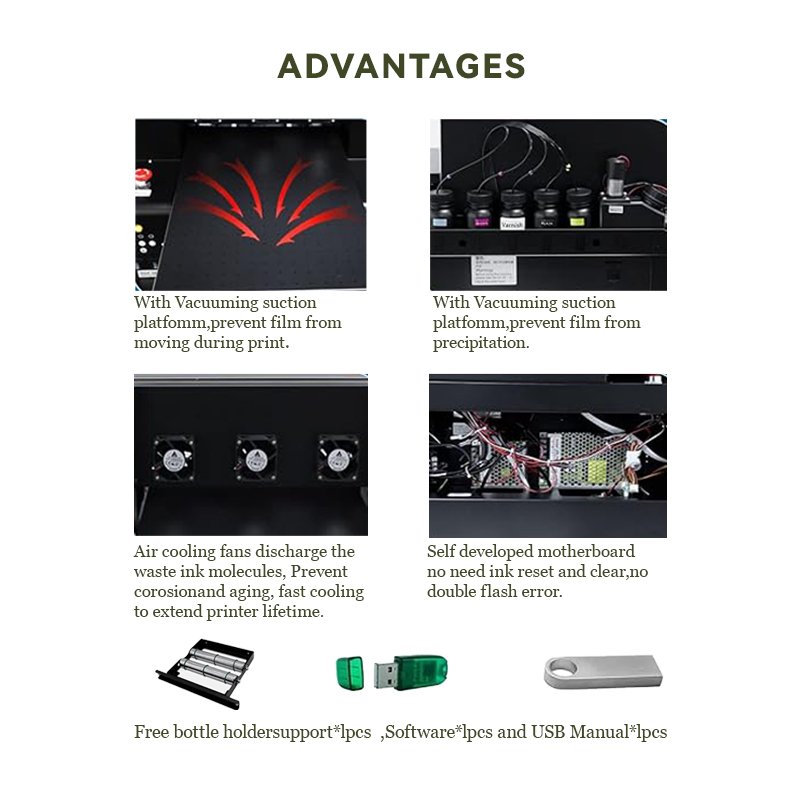 A3 DTF inkjet printer set heat transfer t-shirt printing machine direct to film printer with XP600 print head