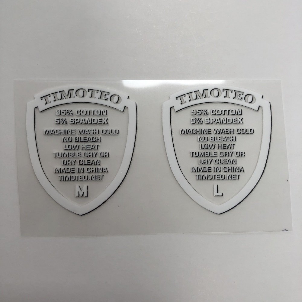Customized High Quality Clothing Silica Gel 3D Heat Transfer Printing Logo Bags Soft Silicon heat transfer