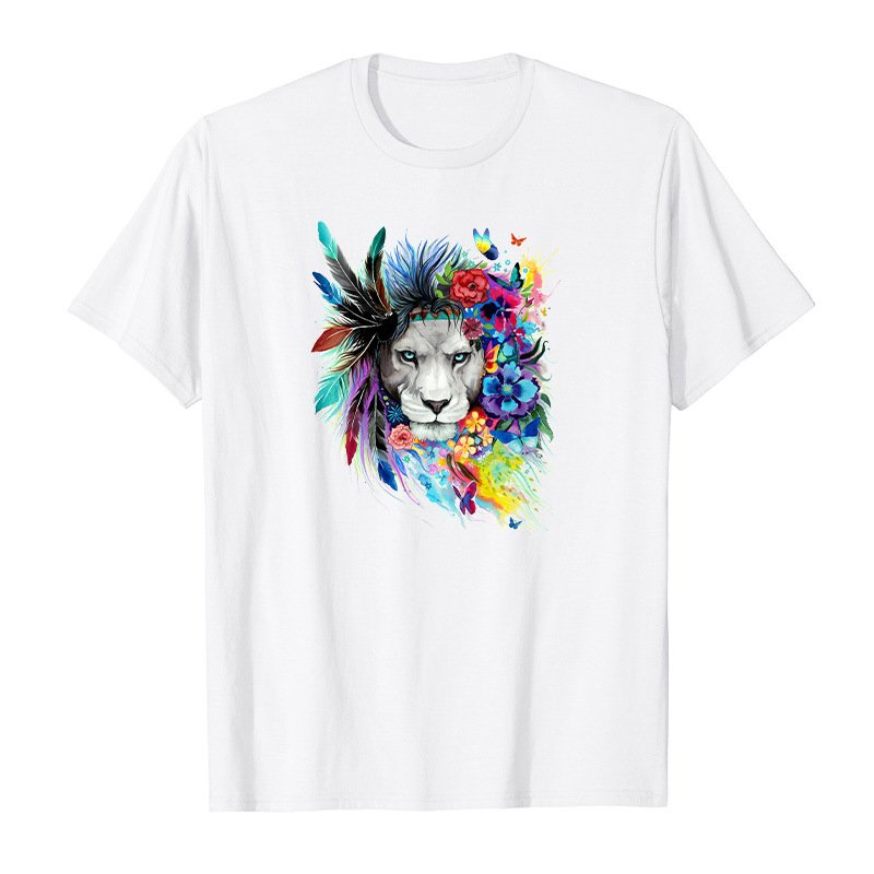 Custom Dtf Printed Sticker for T-shirts Iron on Heat Transfers Press Stickers Heat Transfer Stickers Lion Tiger Animal Pattern