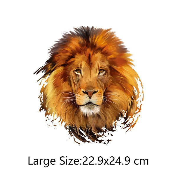 Custom Dtf Printed Sticker for T-shirts Iron on Heat Transfers Press Stickers Heat Transfer Stickers Lion Tiger Animal Pattern
