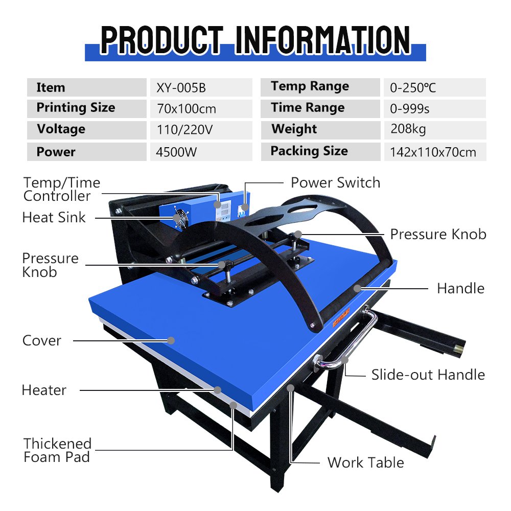 Xingyan Wholesale Large Format 70*100 Cm Heat Press Machine Sublimation Machine For Printing