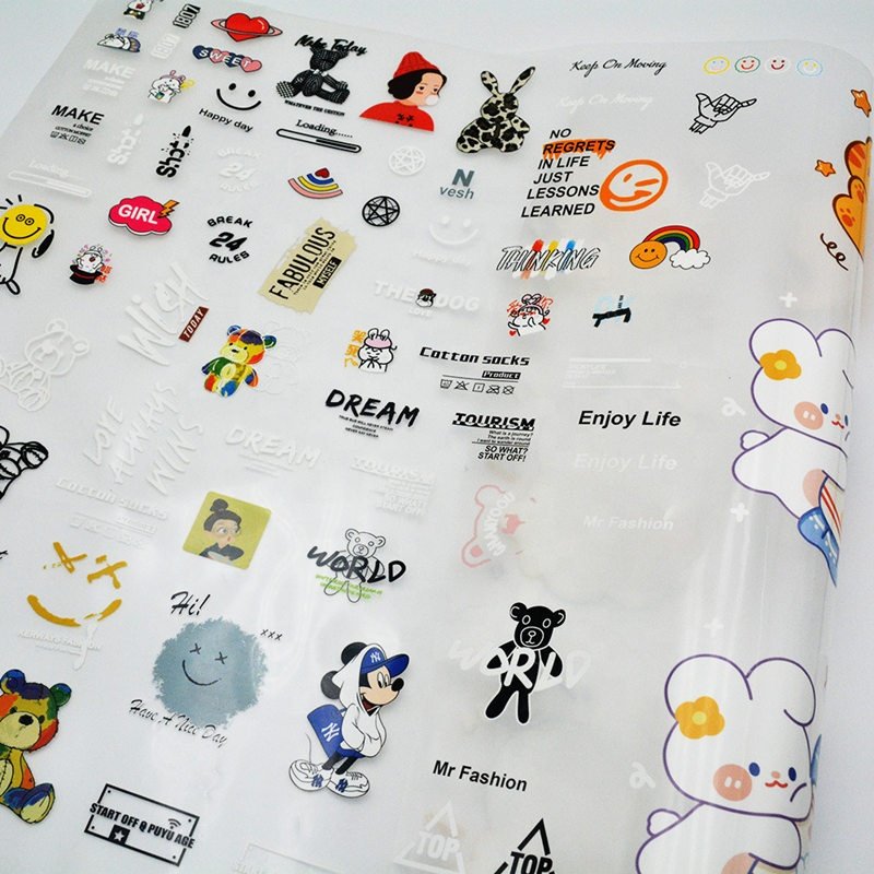 Custom Tagless Transfer Printing Heat Transfers Vinyl Designs For T-Shirts Heat Transfer Stickers For Clothes