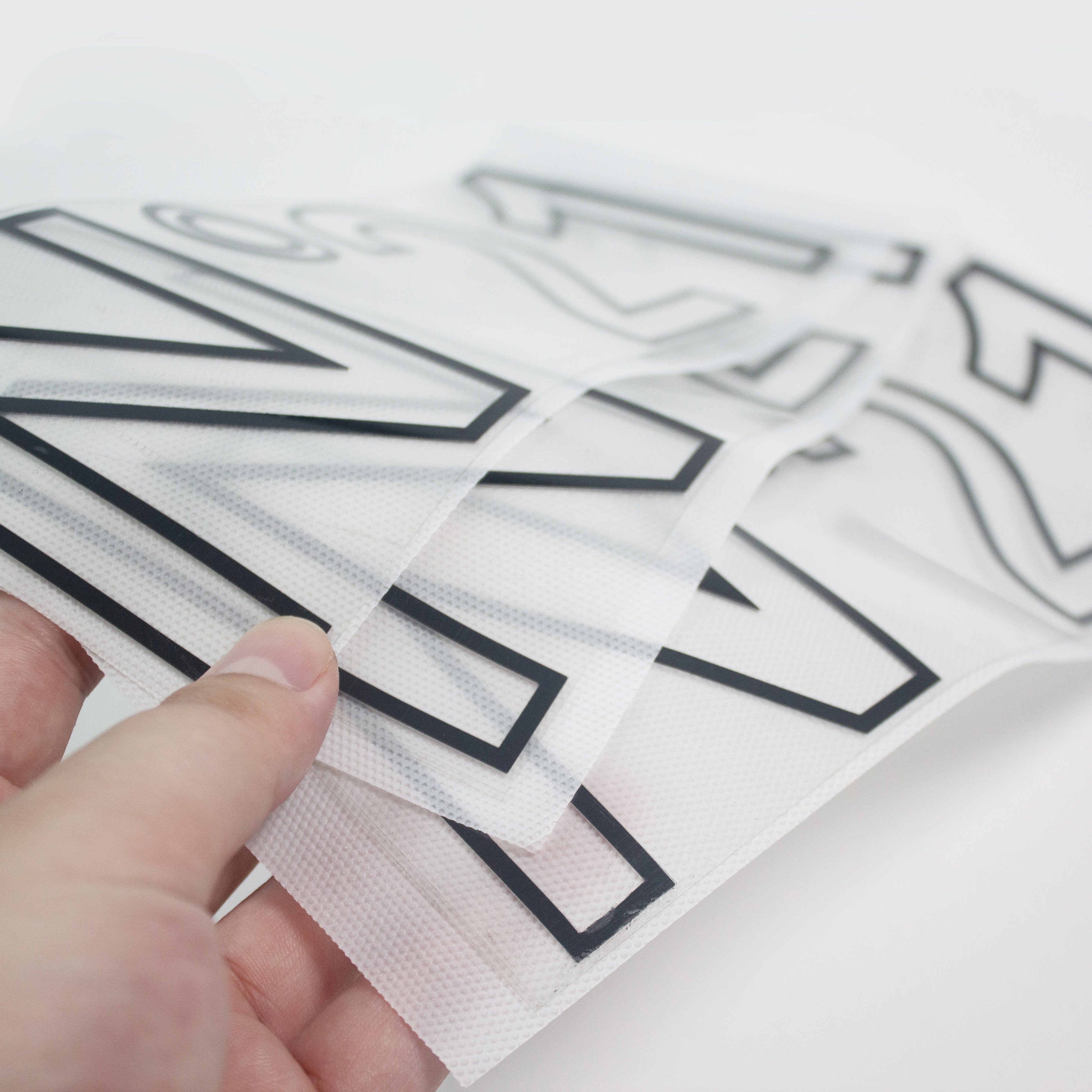 Silicone Sticker Factory Custom 3D Hollow Out Letters Logo Heat Transfer Printing Labels with Iron On