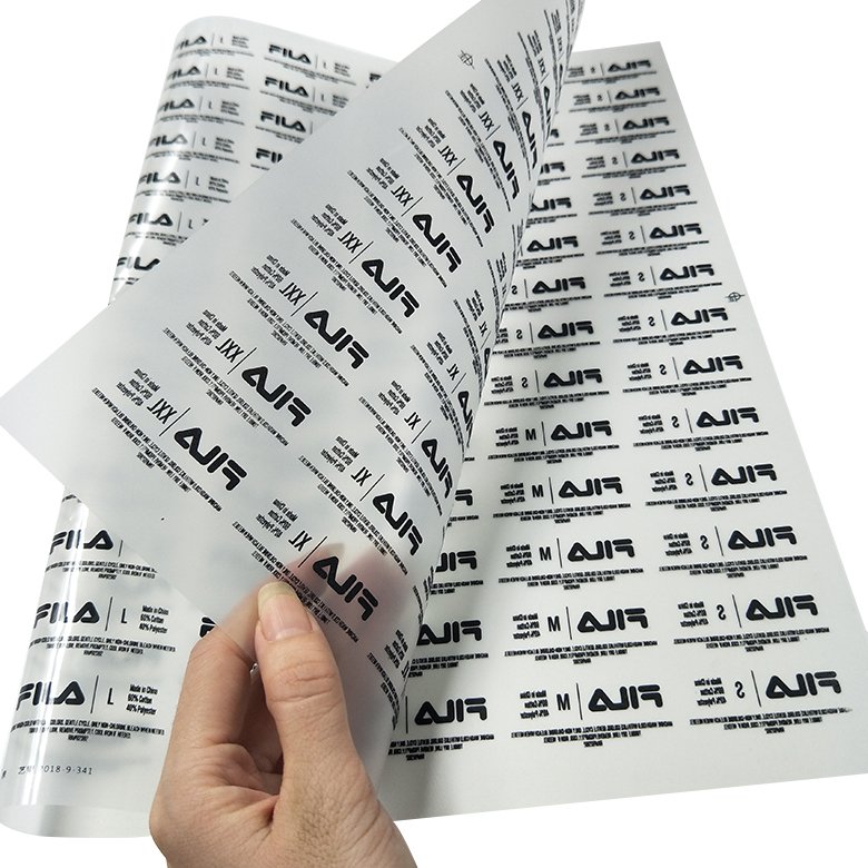 Custom heat transfers size label wash labels offset screen printing heat press neck labels for clothes