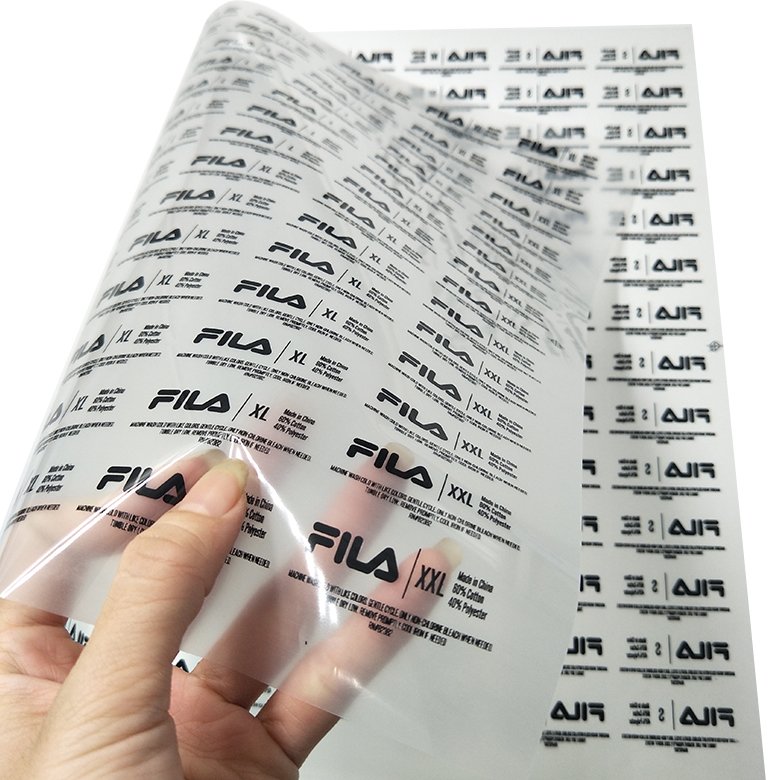 Custom heat transfers size label wash labels offset screen printing heat press neck labels for clothes