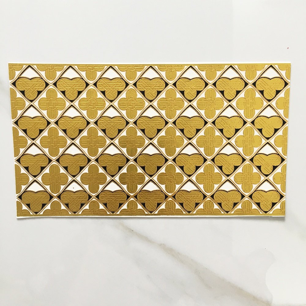 Wholesale Customized Service Gold Water Transfer Electroplating Printing Golden Decal for Glass Tableware