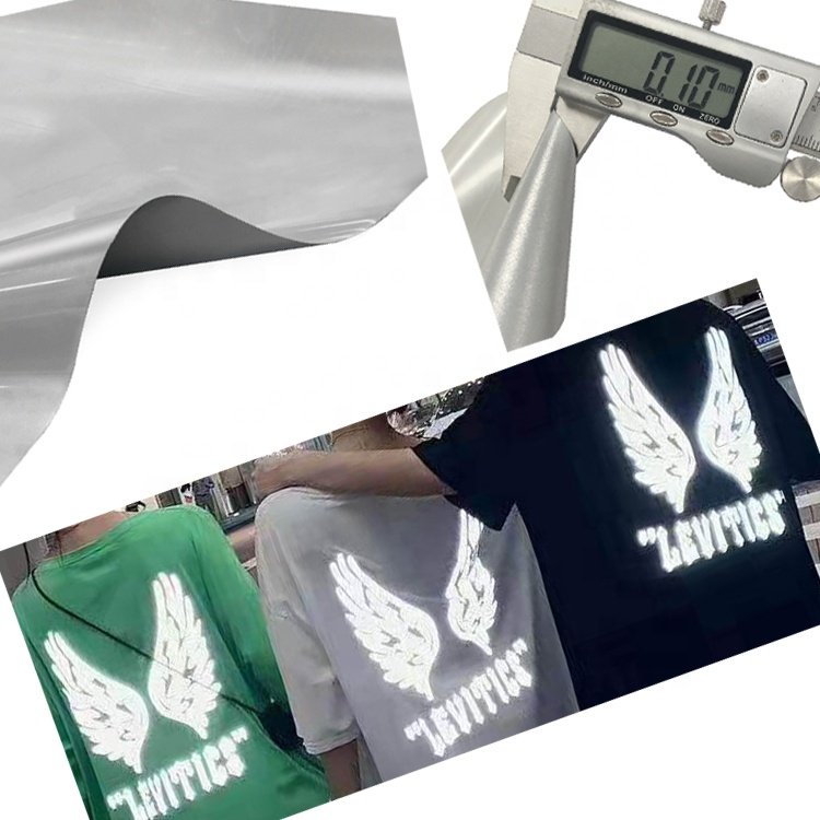 DETU Poly Flex Easy Weed Custom Reflective Heat Transfer Vinyl Silver For Clothing DRX01