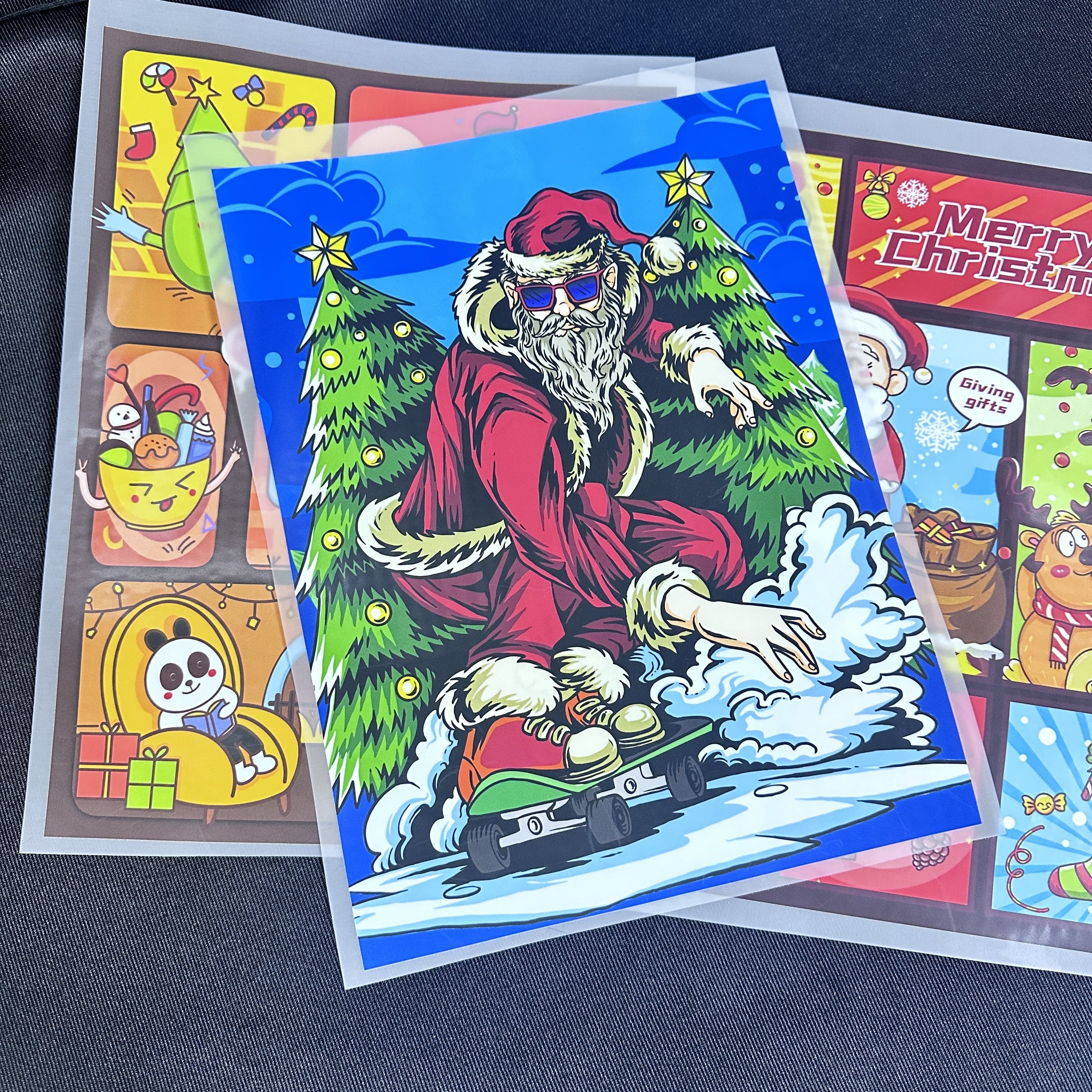 DTF Transfer Christmas Sublimation Designs Christmas Friends Heat Transfer Printing Merry Christmas Clipart Funny