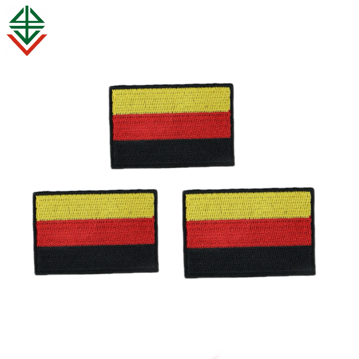 Heat Transfer Woven Fabric Flag Patch Designer of Customized Heat Press Patches Embroidery Clothing