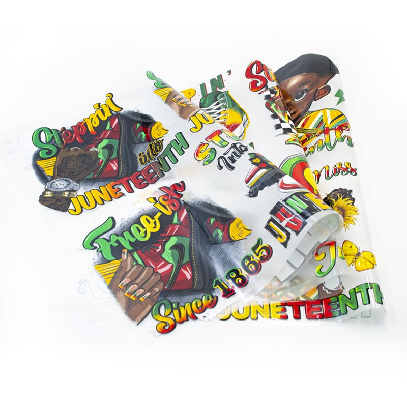 Factory wholesale juneteenth history 1865 heat transfer vinyl sublimated dtf transfers designs ready to press for clothing