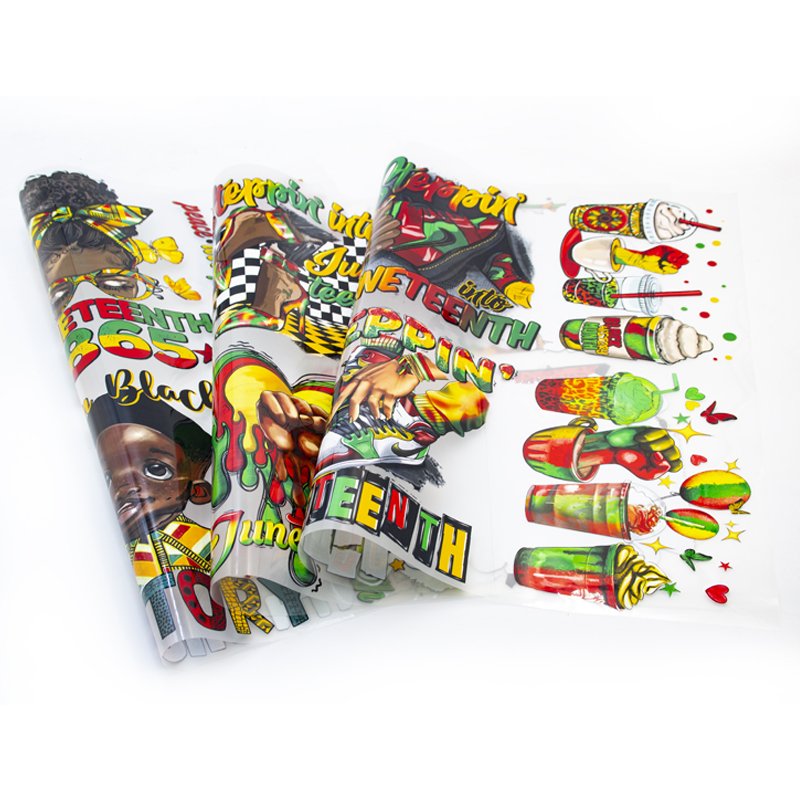 Factory wholesale juneteenth history 1865 heat transfer vinyl sublimated dtf transfers designs ready to press for clothing