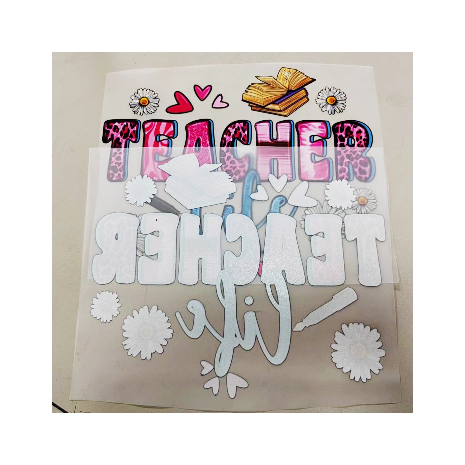Custom DTF plastisol heat transfer printing design label stickers film for clothing