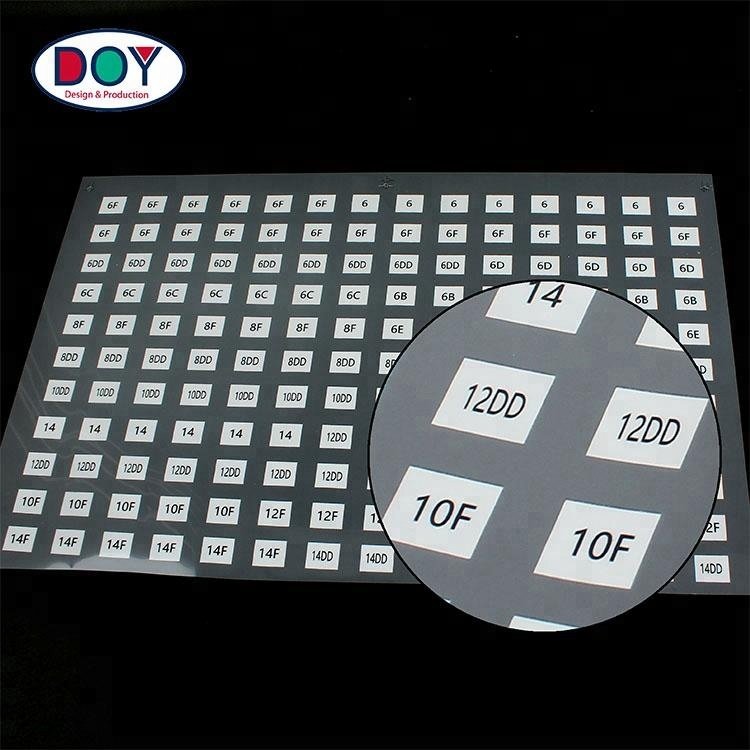 Printed Labels Factory Custom Size Numbers Plastisol Heat Transfer Sticker for T-shirts and Swimwear