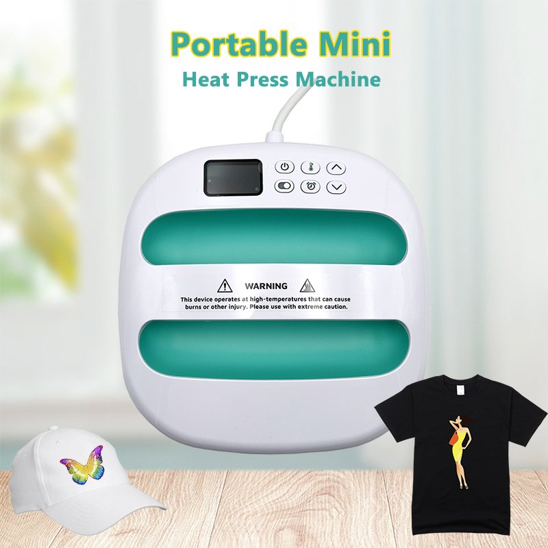 Circuit Mini T-shirt Printing Press Machine Portable Iron T-shirt Heat Press Transfer Printing Machine for t shirts shoes hats E