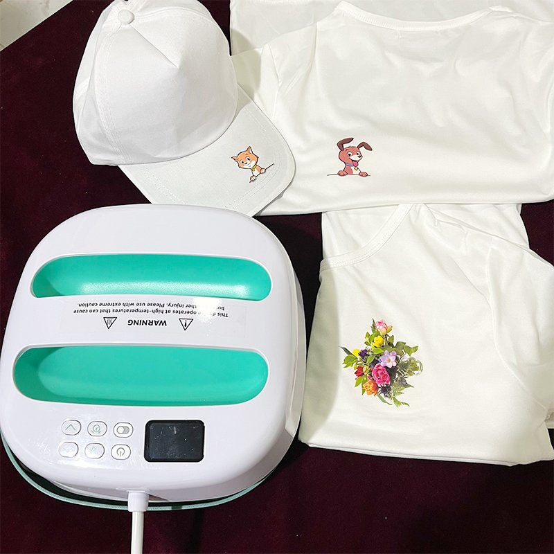 Circuit Mini T-shirt Printing Press Machine Portable Iron T-shirt Heat Press Transfer Printing Machine for t shirts shoes hats E