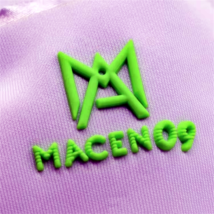 Factory Custom heat transfer silicon label 3d silicone heat transfer printing iron on stickers for clothing