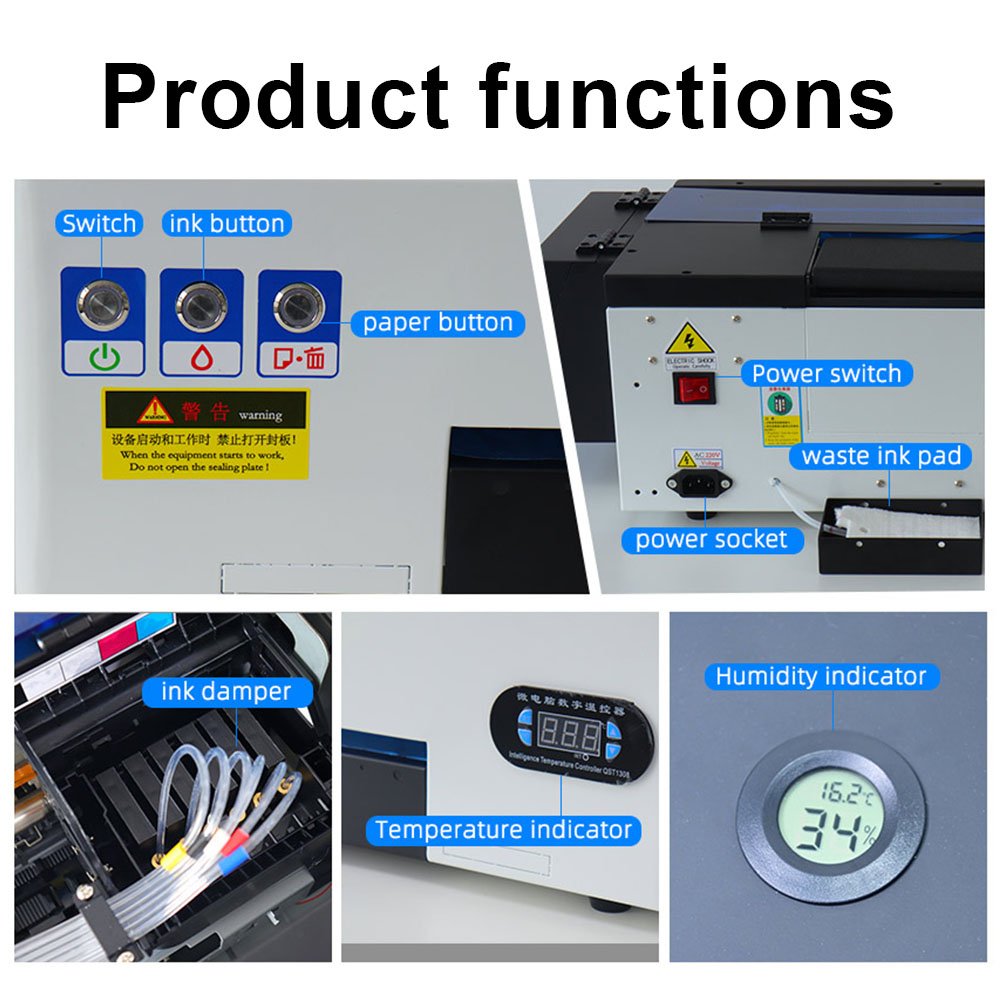 Film transfers printer Sublimation DTF Printer Impresora Inkjet a3 R1390 30 cm full color technology dtf printer