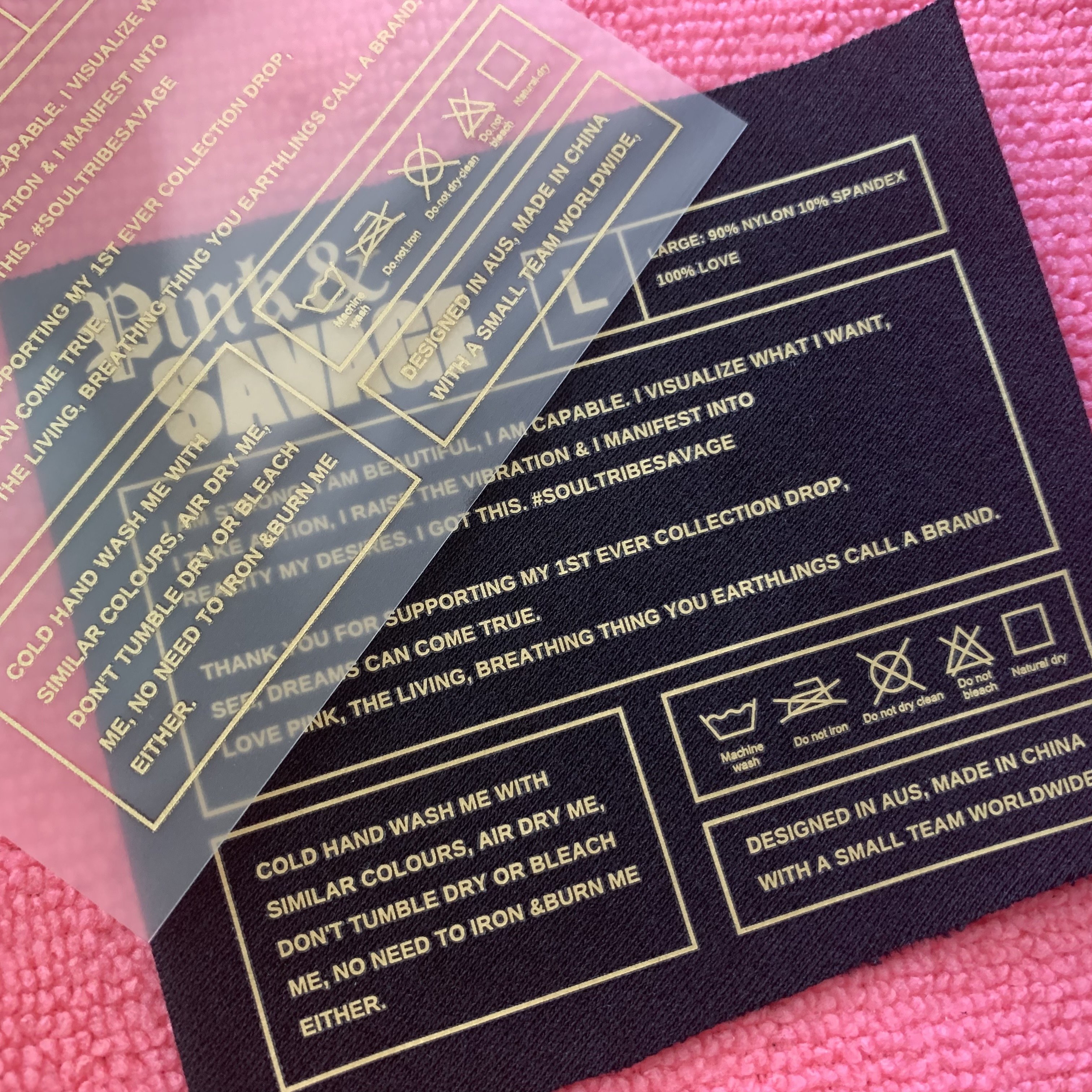 perfect quality shiny gold washing care heat transfer label,clean logo iron on transfer label for bra