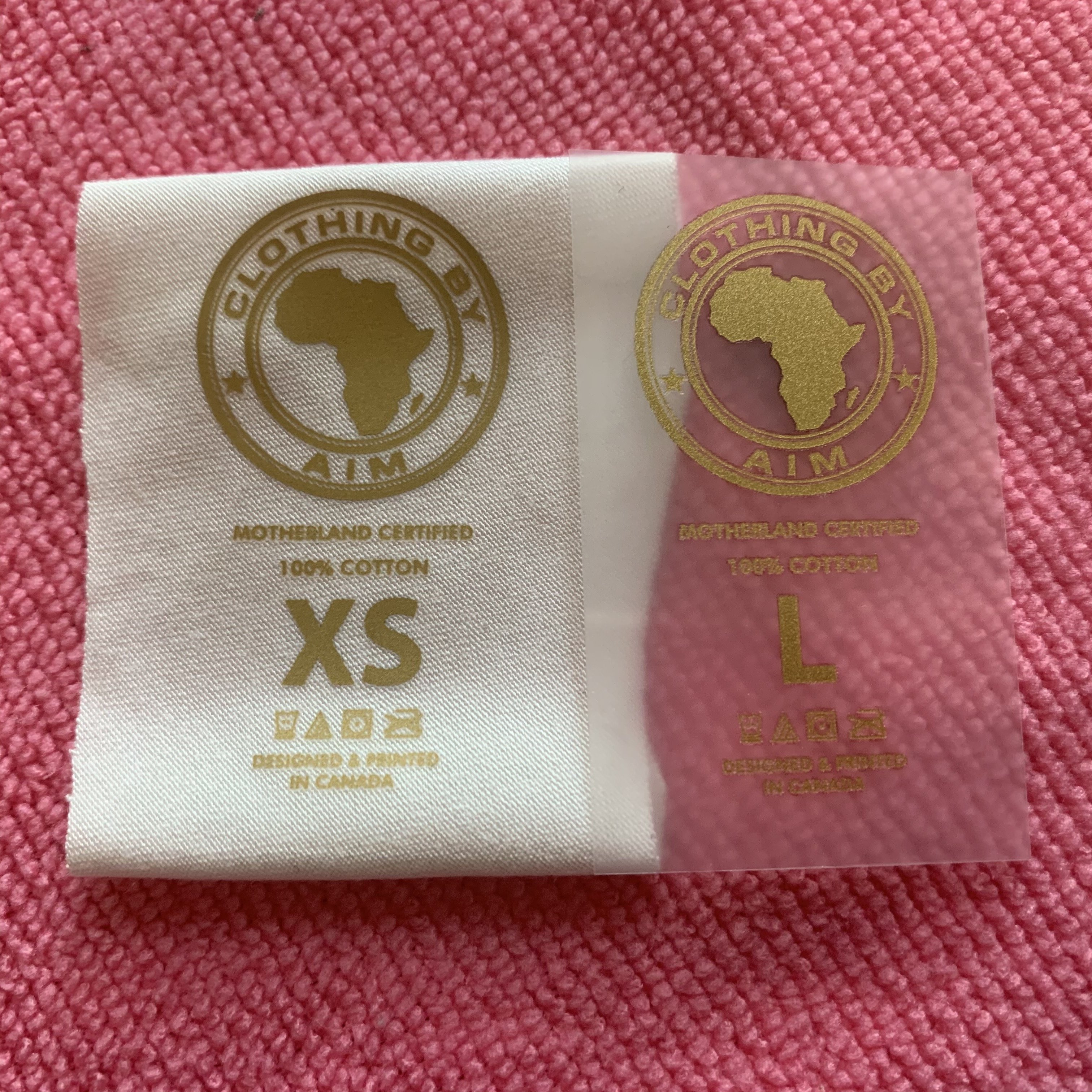 perfect quality shiny gold washing care heat transfer label,clean logo iron on transfer label for bra