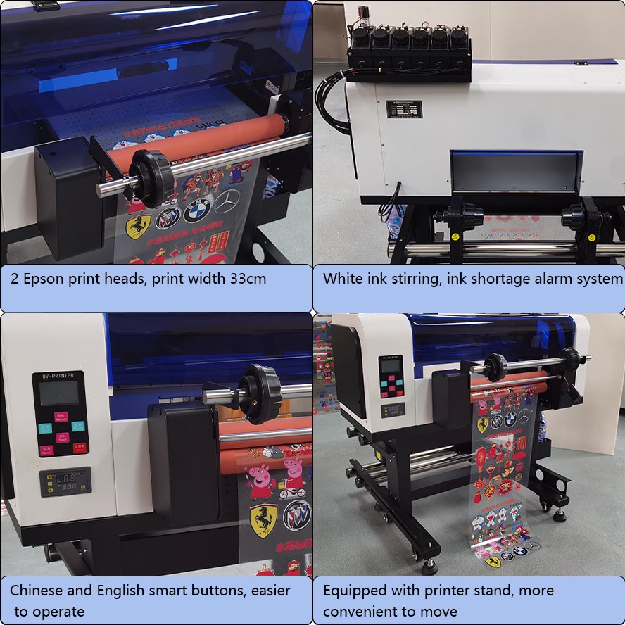 Uv Dtf Sticker A3 Size 30 Uv Dtf Mini Printer For Uv Logo Transfer Sticker