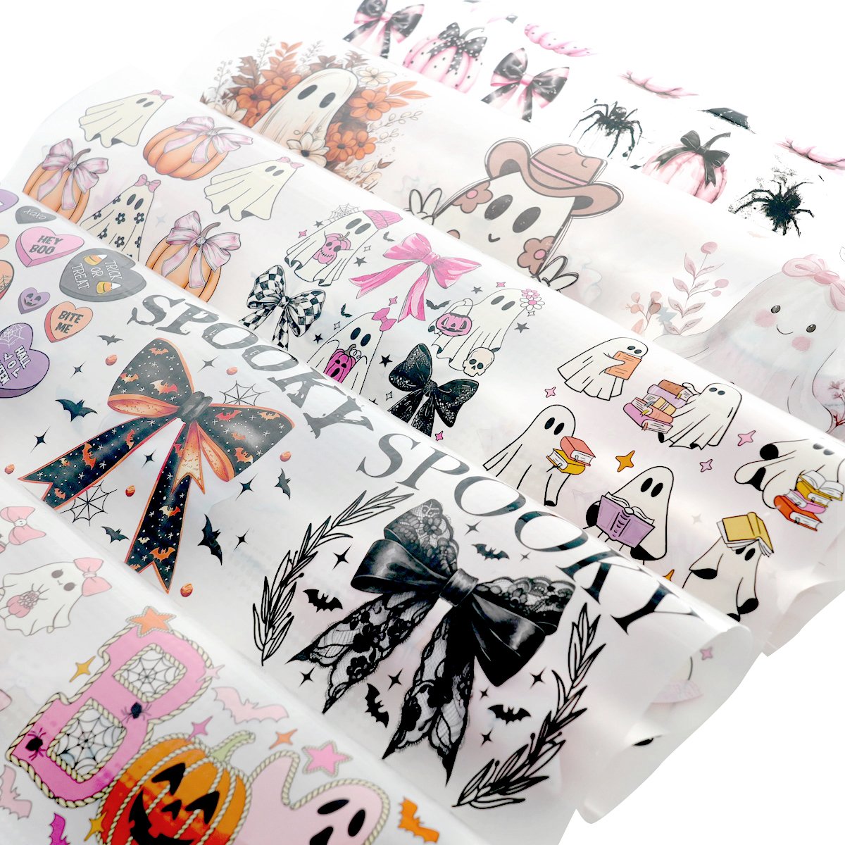 Custom Design No MOQ transfer printing Halloween stickers T-shirts Hoodies with Heat Ready to Press Wholesale DTF transfers